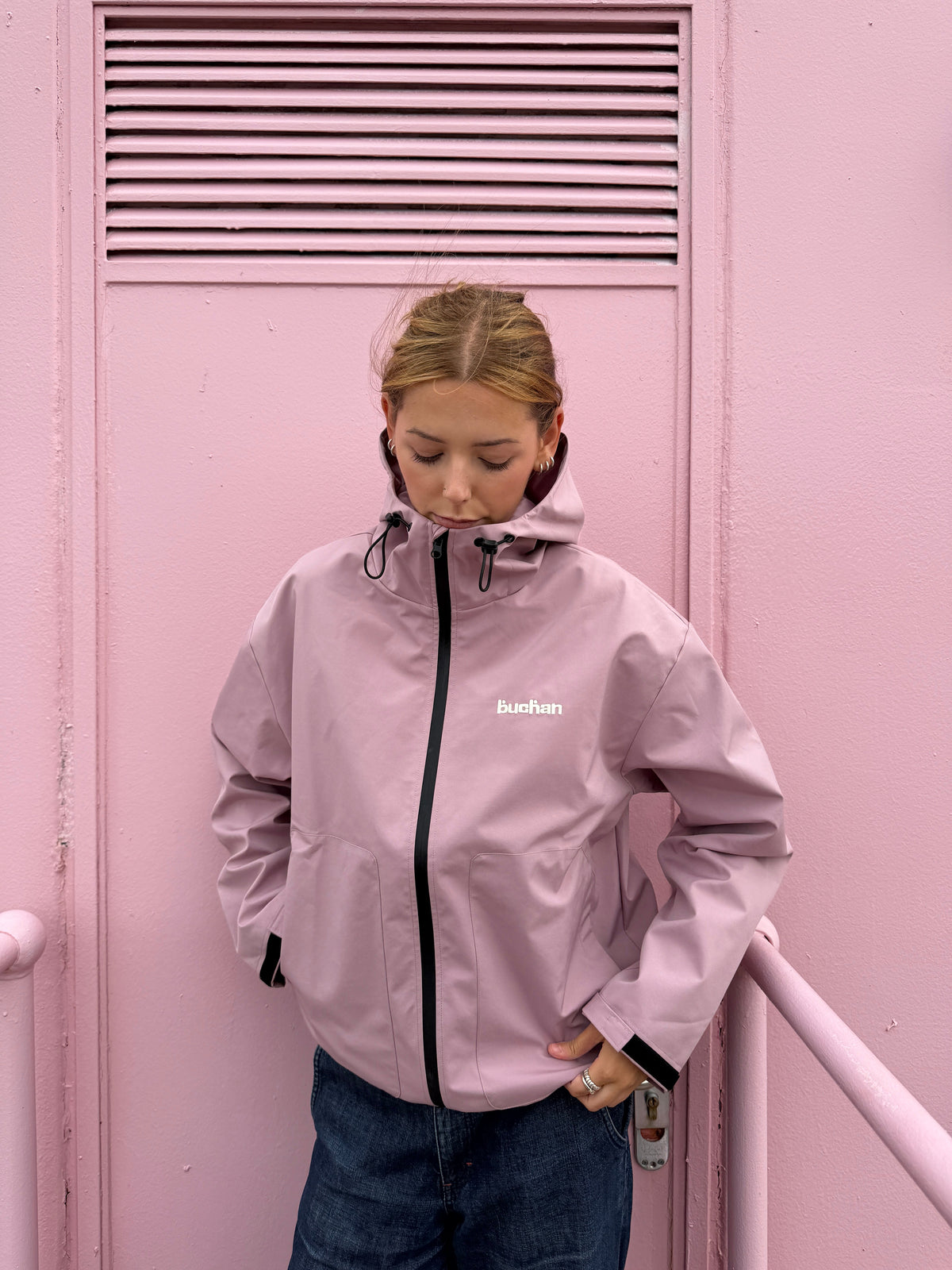 Water Reactive Cheetah Rain Jacket - Pink