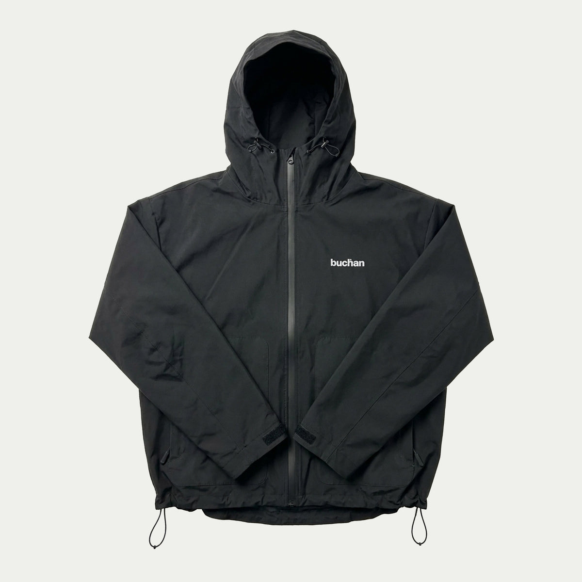 Water Reactive Cheetah Rain Jacket - Black