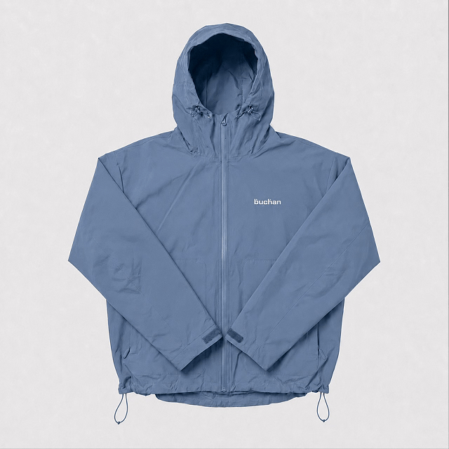 Water Reactive Cheetah Rain Jacket - Blue
