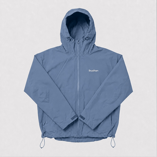 Water Reactive Cheetah Rain Jacket - Blue